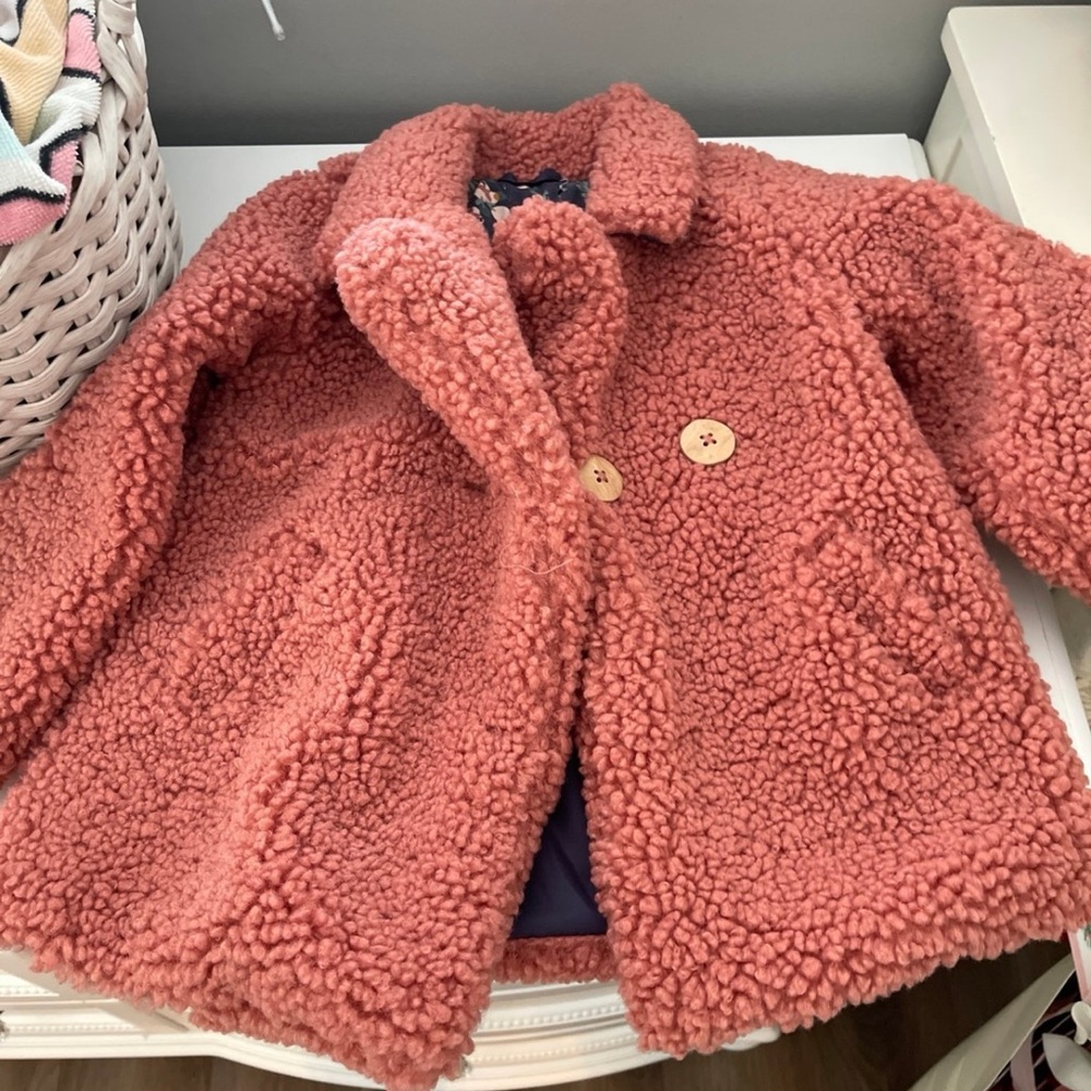 Cozy Pink Kids Sherpa Jacket